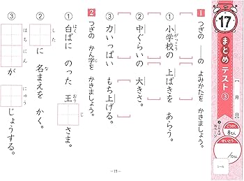 小学 5分間復習プリント 漢字1年/小学生向けドリル (受験研究社