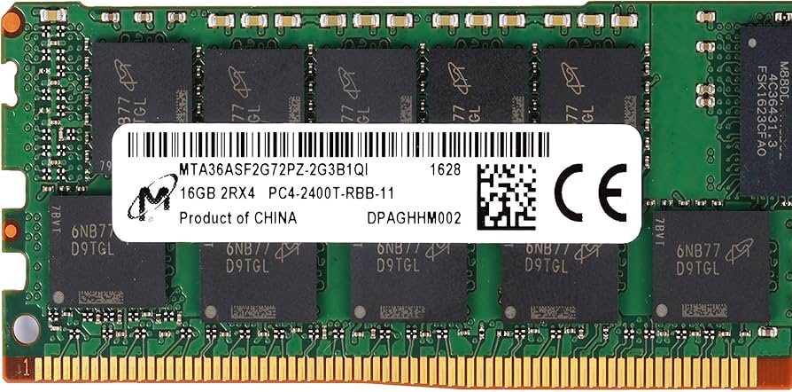 MICRON 16GB PC4-2400T-R DDR4 REG ECC Memory PC4-19200