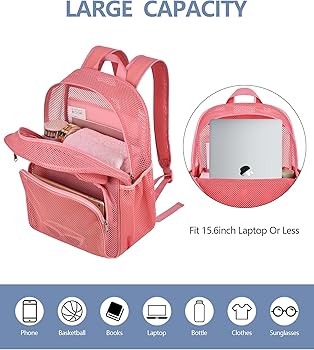 Amazon.co.jp: インナーコンパートメント付きメッシュバックパック