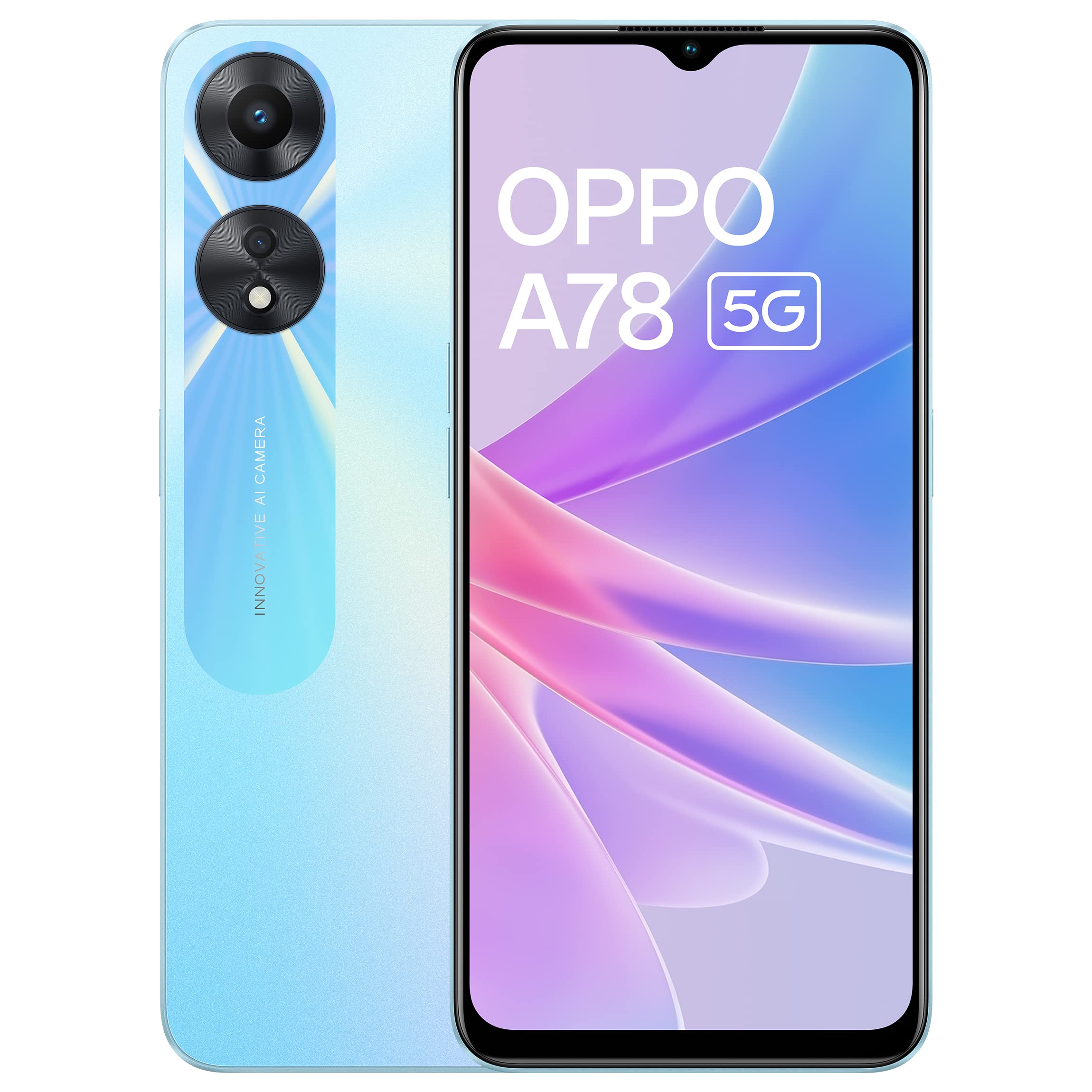 Oppo A78 5G (Glowing Blue, 8GB RAM, 128 Storage) | 5000 mAh
