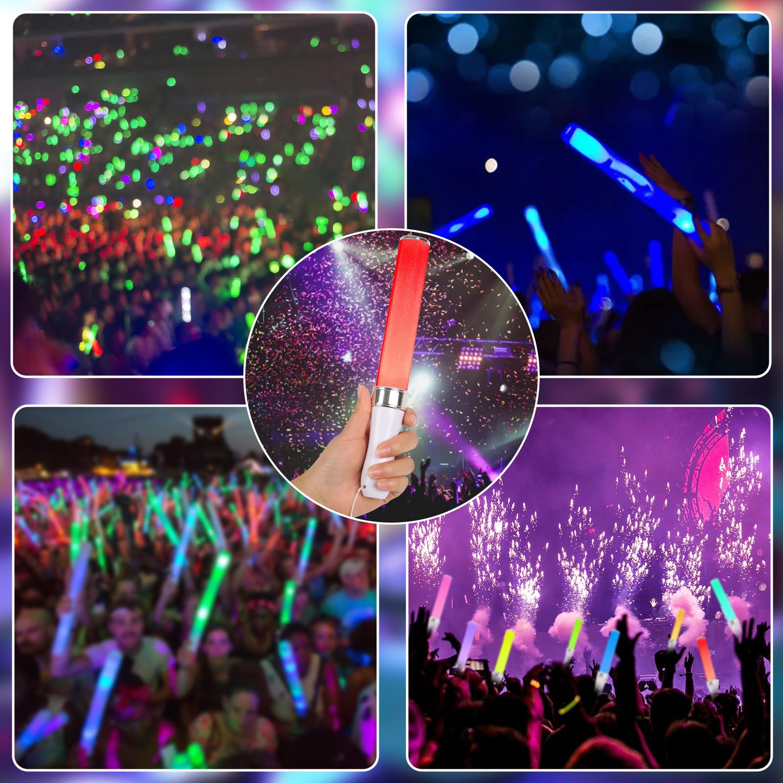 Amazon.co.jp: CCINEE コンサートライト ペンライト 2本セット 15色