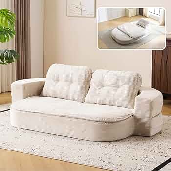 Amazon｜森風ShinrinKaze 2人掛けソファベッド 1人用 ローソファー 幅
