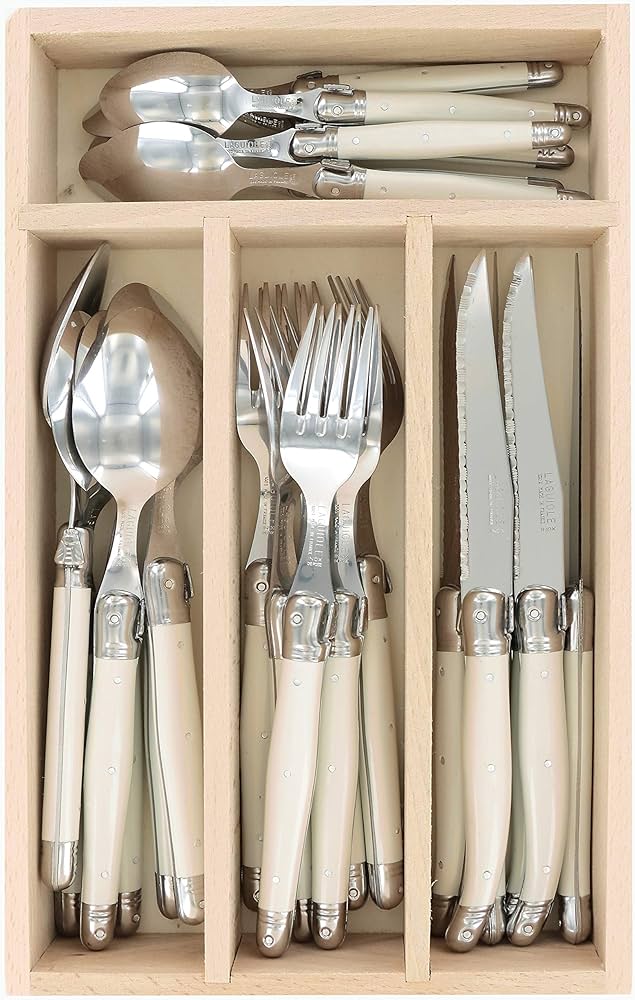 Amazon.com | Andre Verdier Laguiole Debutant 24 Piece Flatware Set