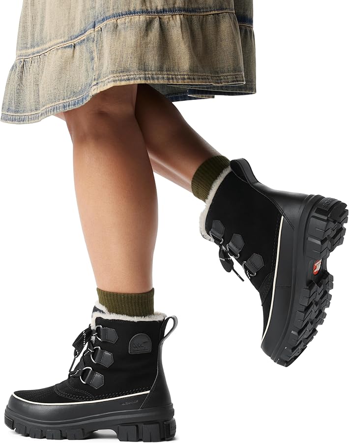 Amazon.com | SOREL Women's Tivoli V Waterproof Boot - Black, Fawn