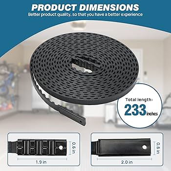 41A3589-3 41A3589-12 Drive Belt for 7ft High Garage Doors, 233