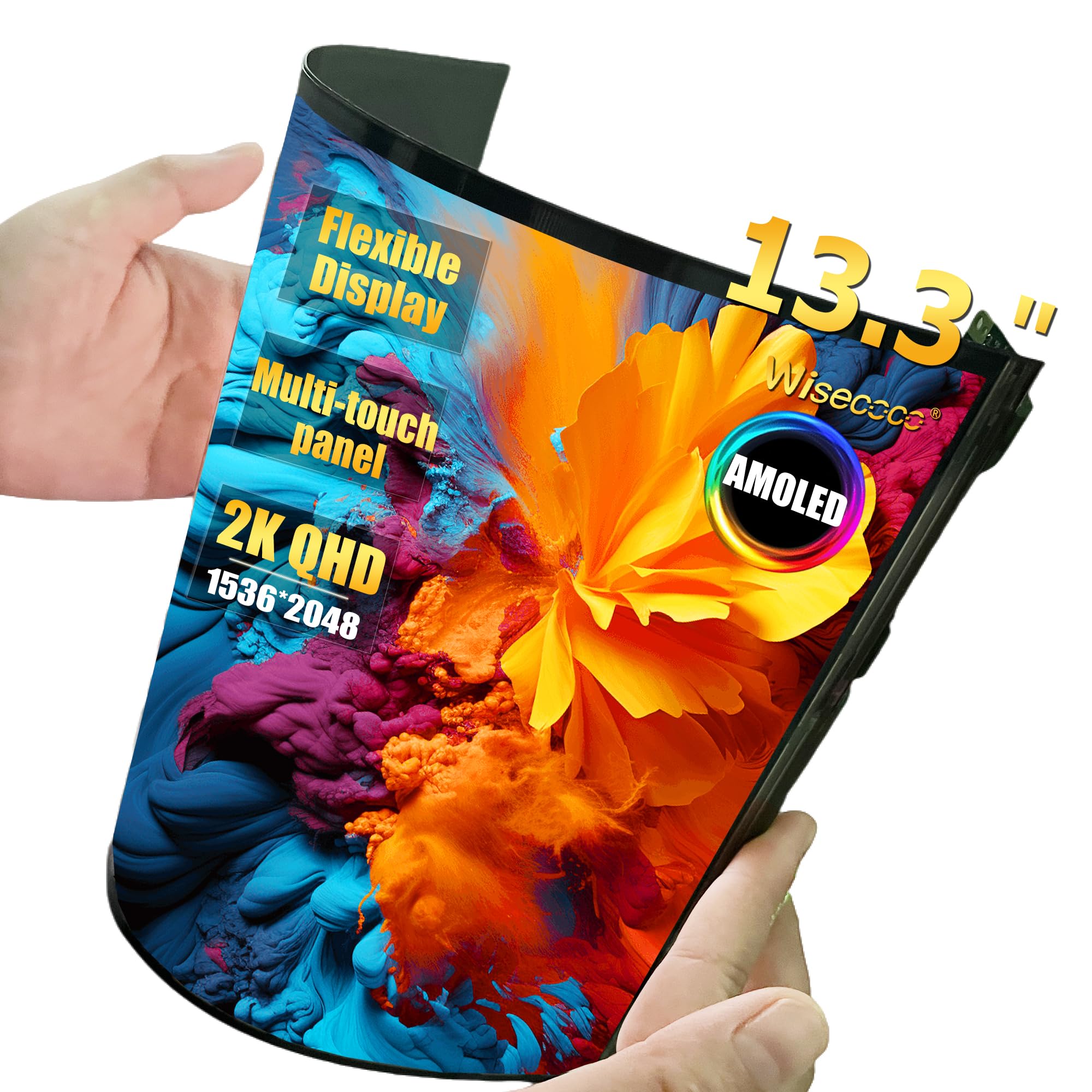 Amazon.co.jp: wisecoco OLED フレキシブルディスプレイ 13.3インチ