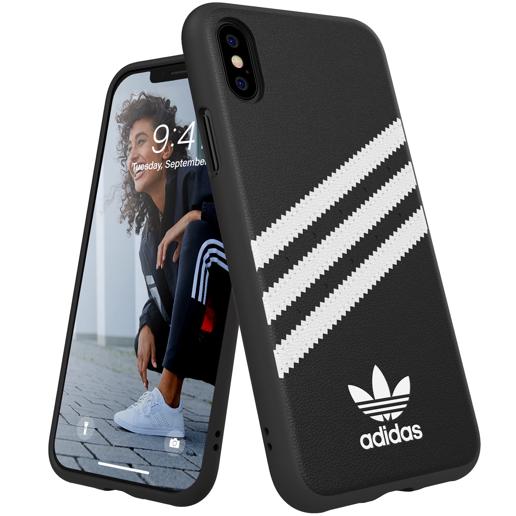 Amazon.com: adidas iPhone X/Xs Black/White Originals Molded Phone