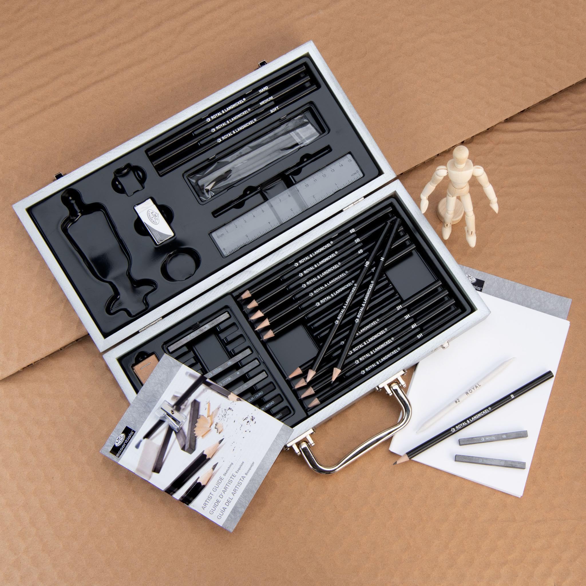 Amazon.com: Royal & Langnickel Sketching Wood Box Set RSET-SKET3000