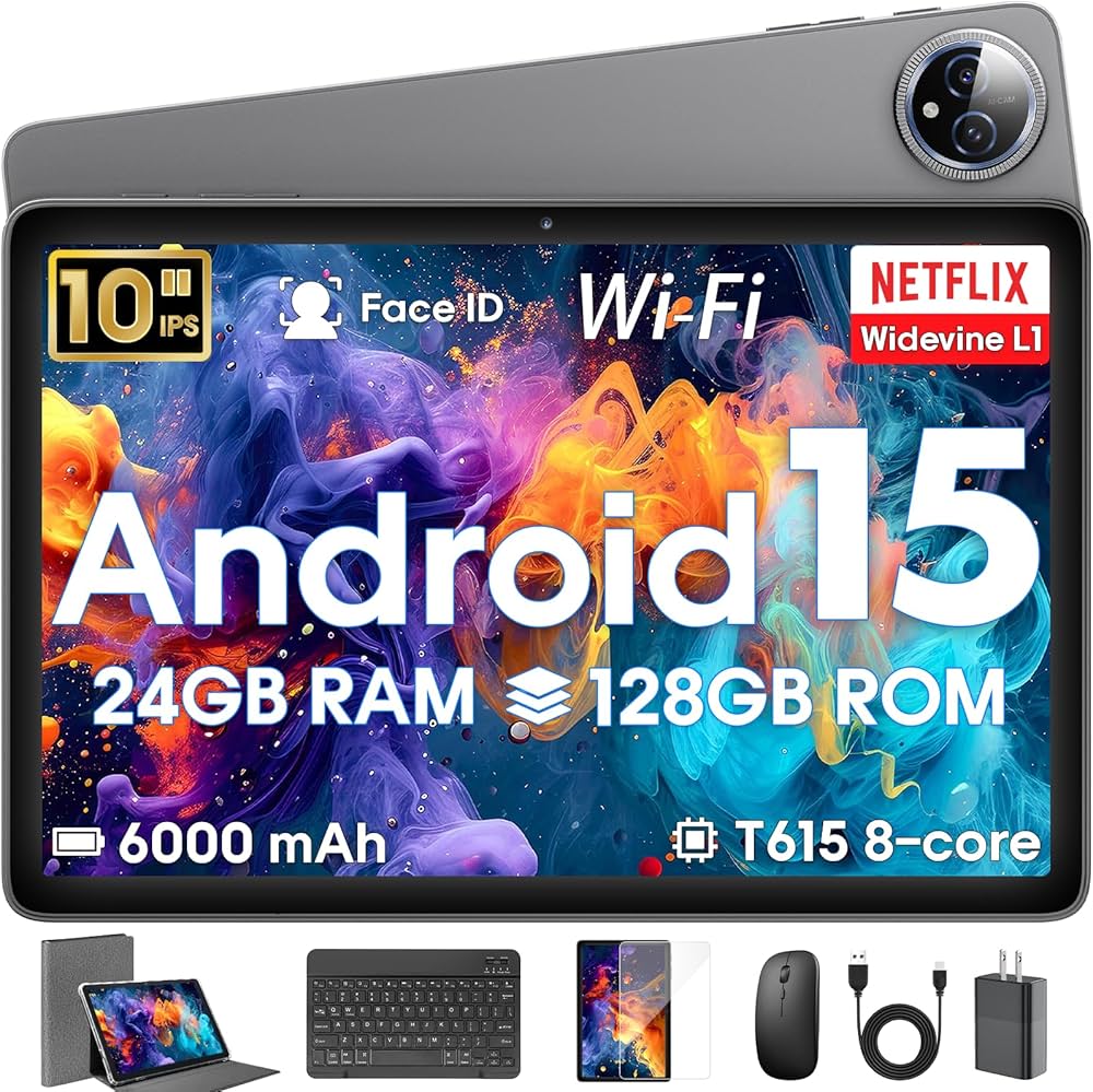 Amazon.co.jp: Android 15 タブレット 10インチ、24GB RAM 128 ROM