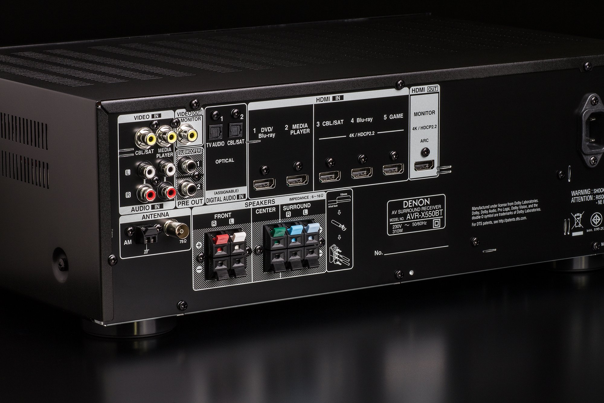 Amazon.co.jp: デノンDenon AVR-X550BT AVレシーバー 5.2ch Dolby