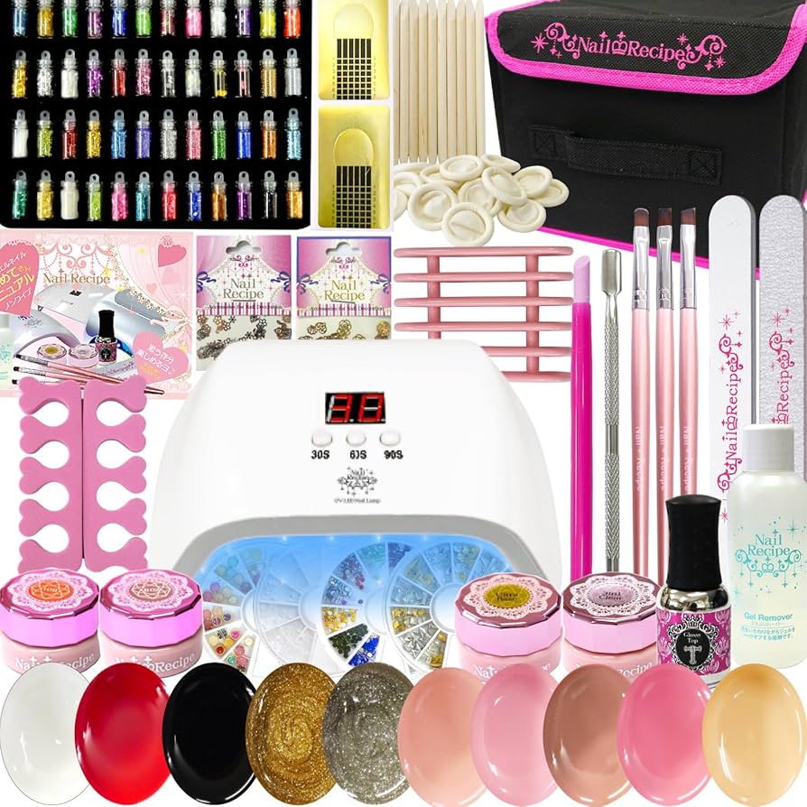 Amazon | ネイルレシピ ジェルネイル キット ネイル 初心者 LEDライト