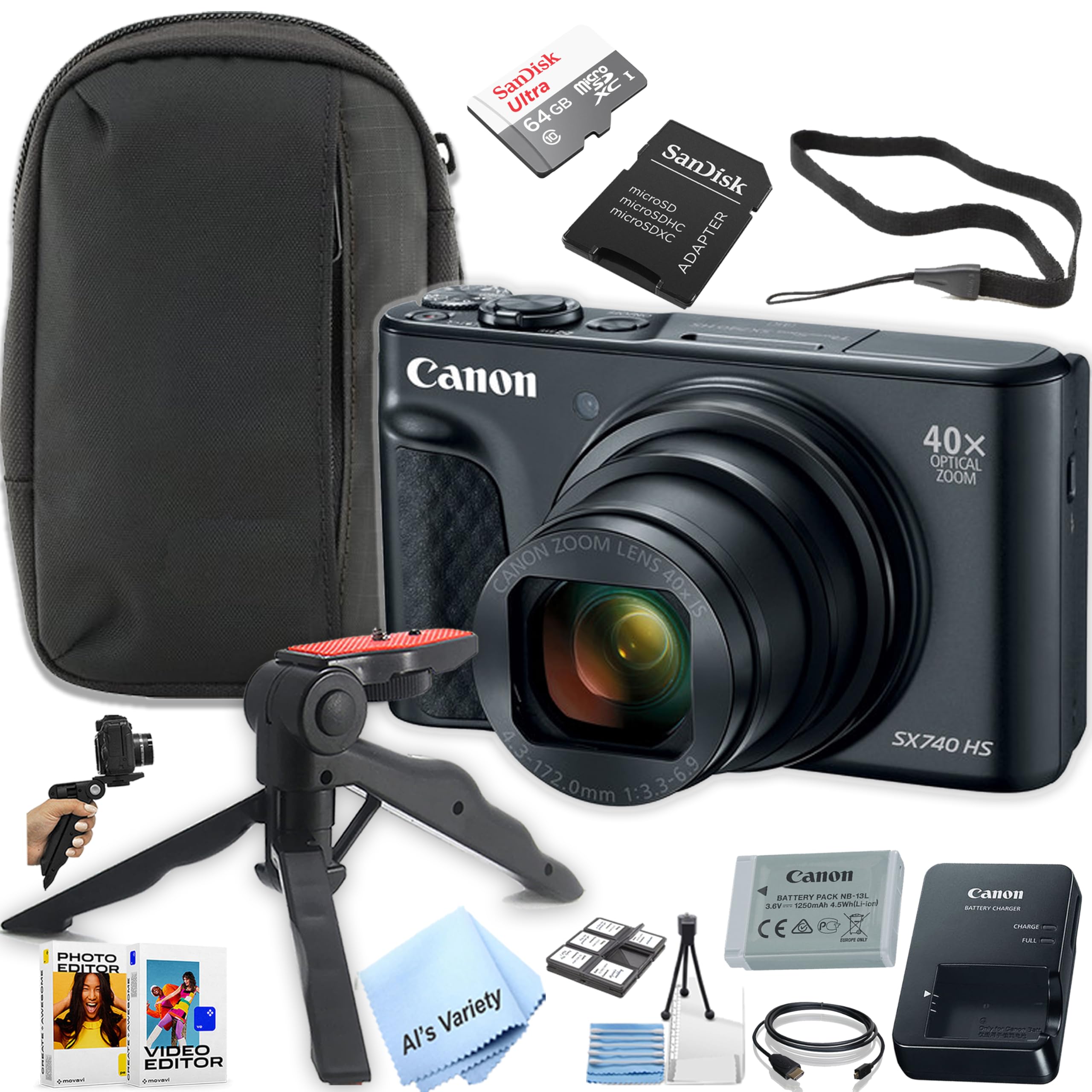 Amazon.com : Canon Powershot SX740 HS Compact Camera Bundle -+