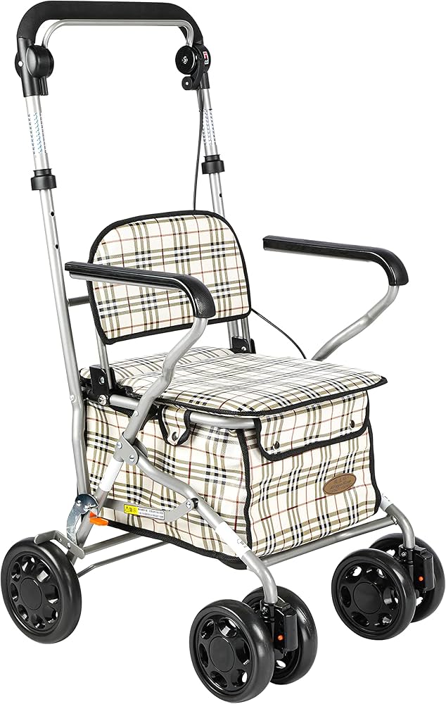 Amazon | シルバーカー 手押し車 歩行器 ショッピングカート 高齢者用