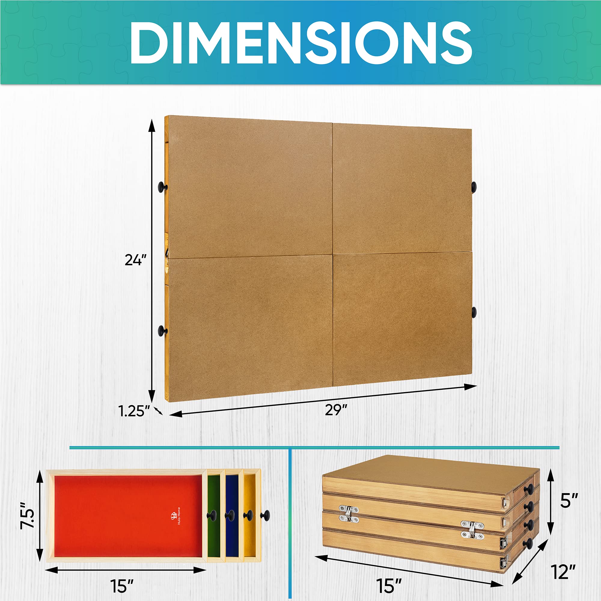 Amazon | 折りたたみ式 1000ピース 木製ジグソーパズルボード | 30