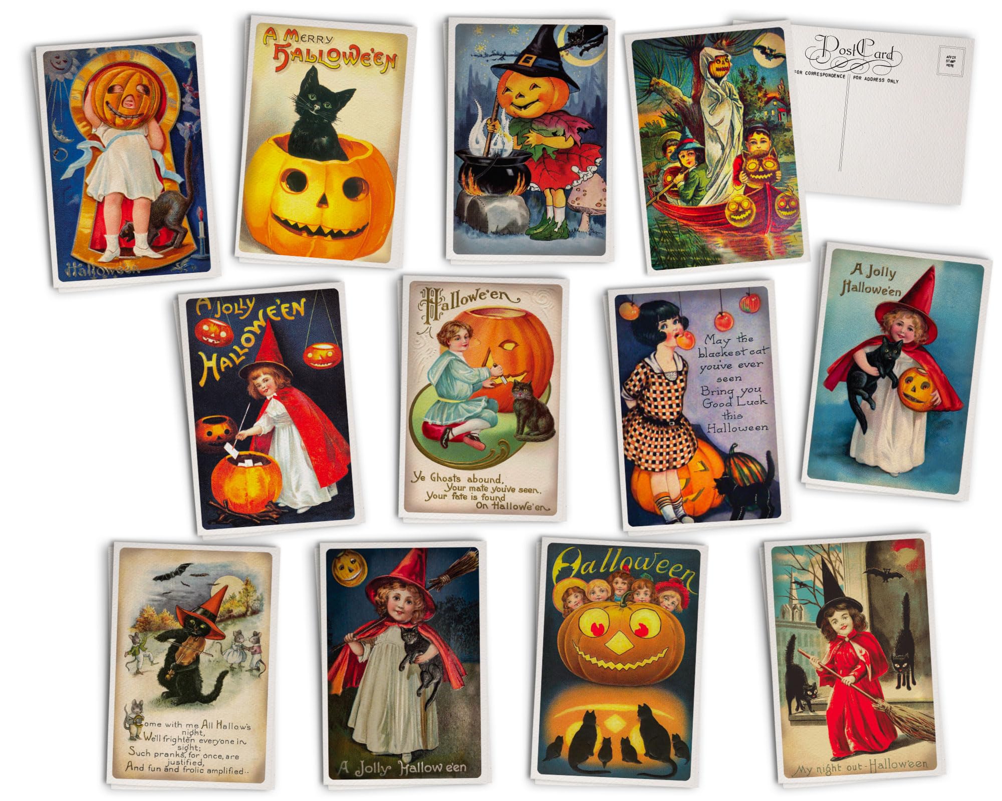 Amazon | Hill Valley Greetings アンティーク子供用ハロウィンポスト