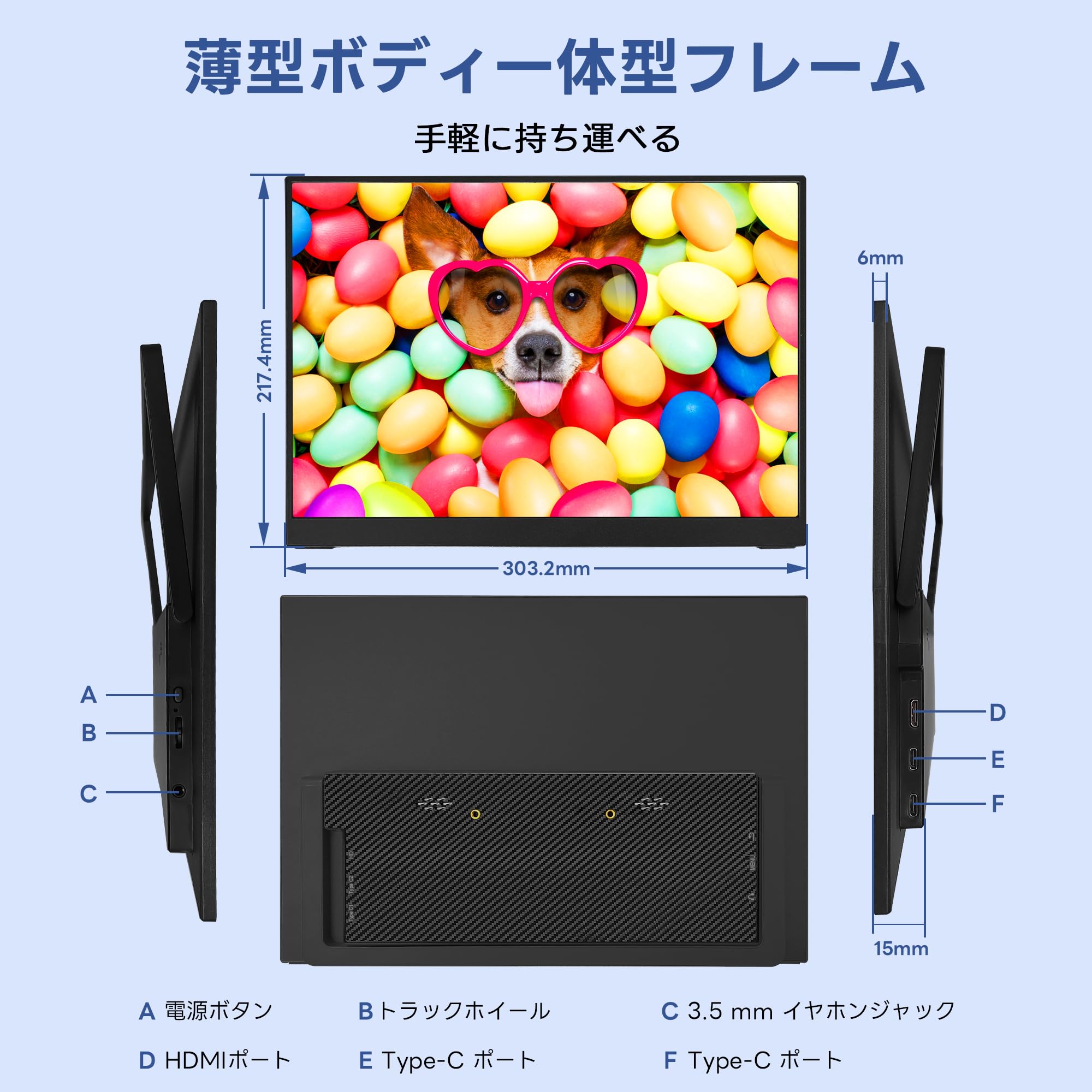 Amazon.co.jp: Scnsuptpモバイルモニター、13.9