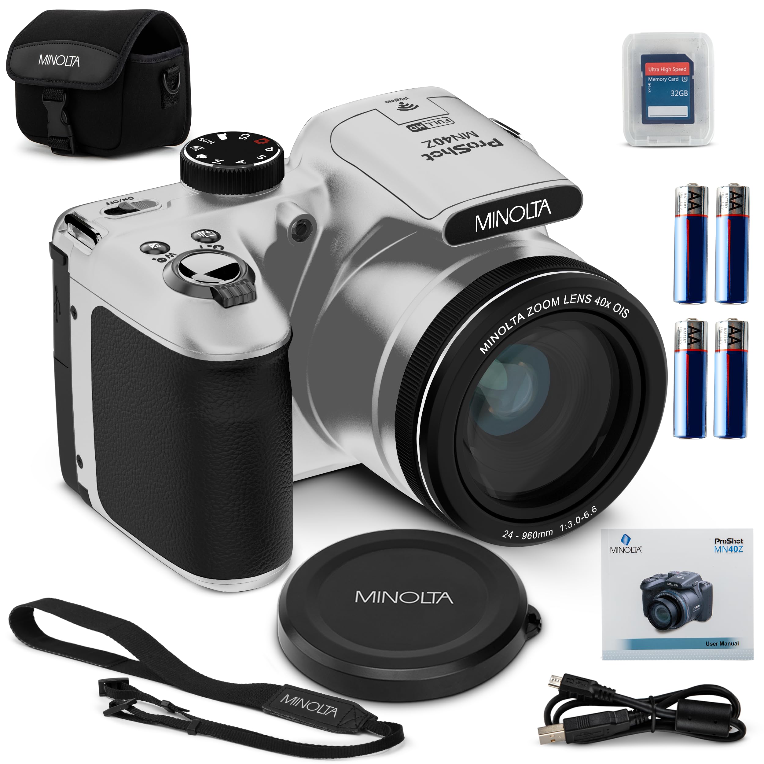 Amazon.com : Minolta MN40Z 20MP Digital Camera – 40x Optical Zoom