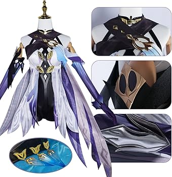 Amazon.co.jp: ウィッグ追加可 原神 げんしん スカーク コスプレ衣装