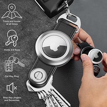 Amazon.co.jp: Airtagホルダー付きレザーキーオーガナイザー - Airtag