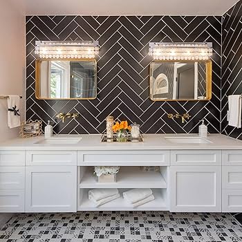 TOCHIC Bathroom Vanity Light with Natural Capiz Shell Shade