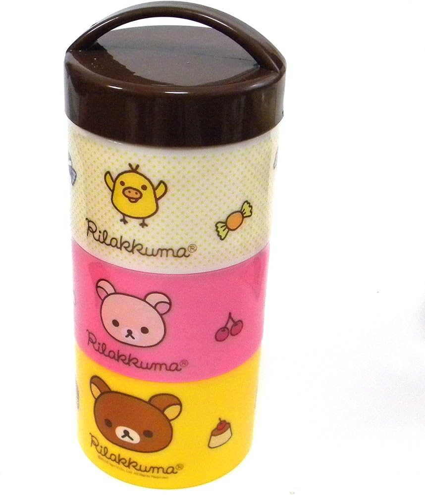 Amazon｜リラックマ ボトル型 三段 ランチ BOX（箸付）＆ 二段式ランチ