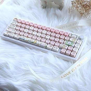 Amazon.co.jp: ZMX かわいいブタキーキャップセット PBT 昇華型 MOA