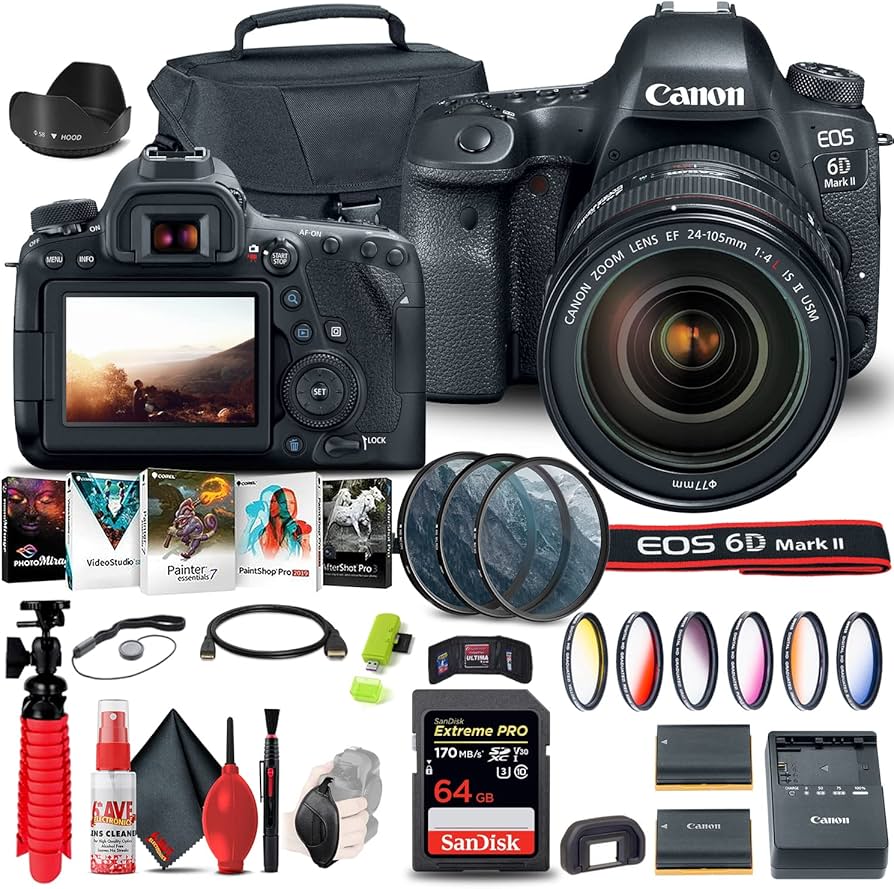 Amazon.com : Canon EOS 6D Mark II DSLR Camera with 24-105mm f/4L