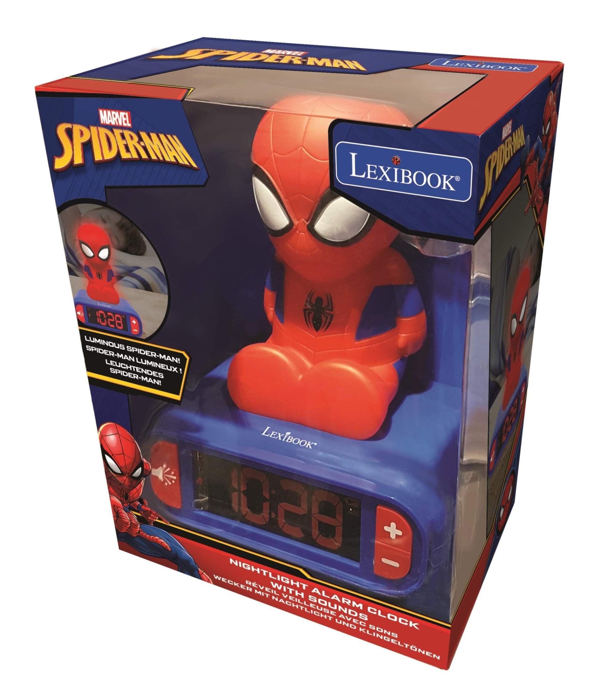 Amazon.co.jp: Lexibook Marvel スパイダーマン デジタル目覚まし時計