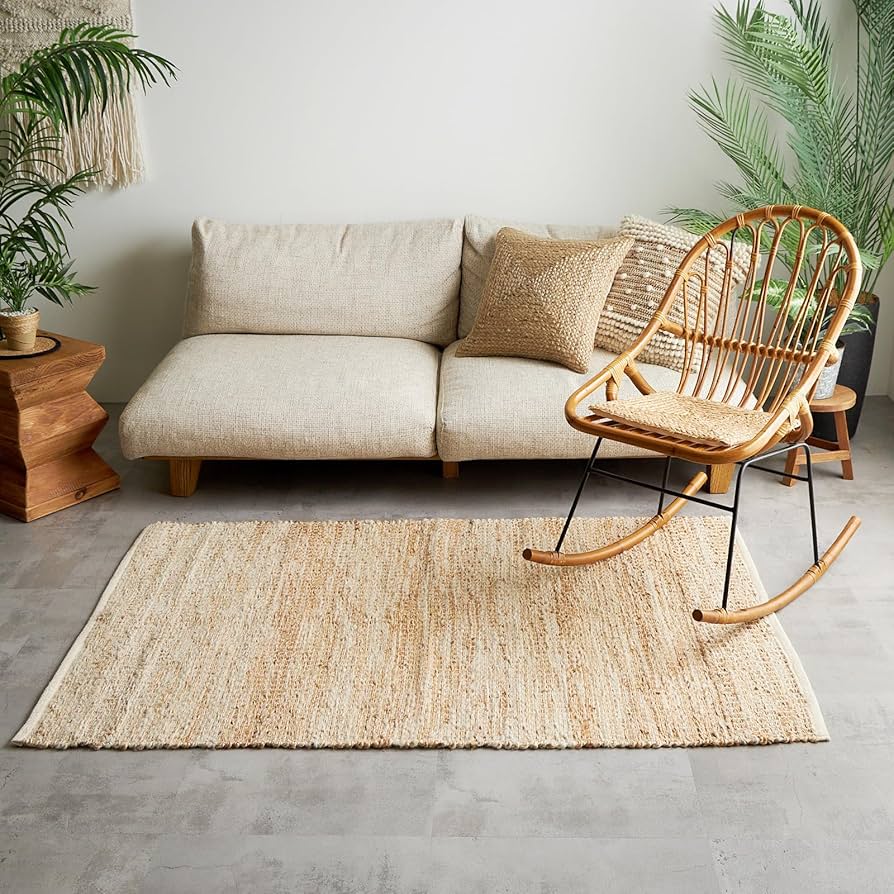 Amazon | グラムスタイル ジュート ラグ ラグマット 麻 手織り 長方形