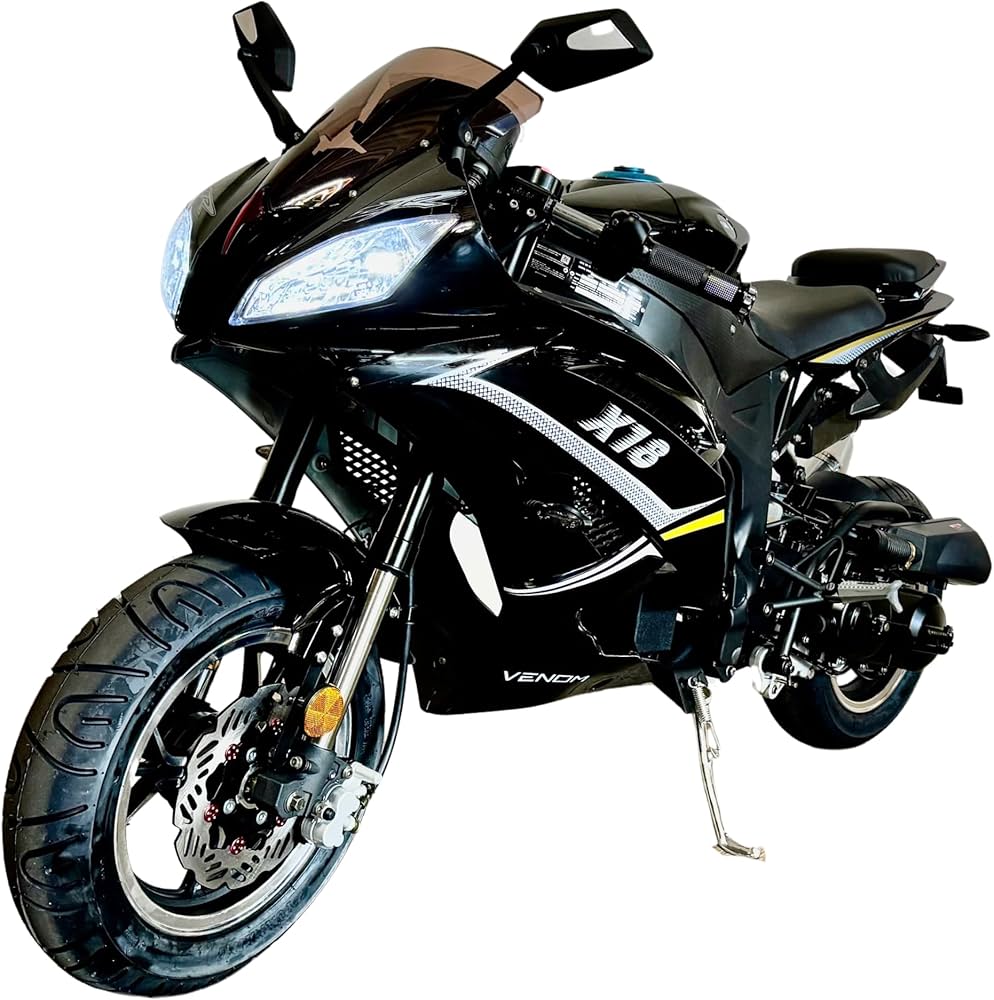 Amazon.com: 50cc Ninja Motorcycle Black | Venom x18 | 49cc Moped