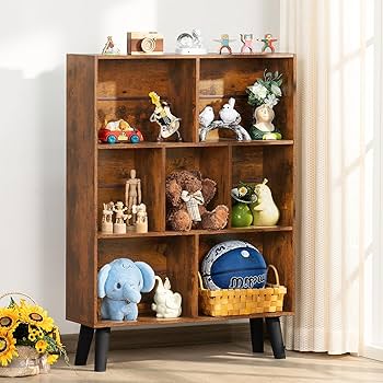 Amazon.co.jp: YUFAM ヴィンテージ本棚 脚付き 3段 ミッドセンチュリー