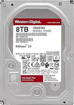Amazon.com: Western Digital 8TB WD Red Plus NAS Internal Hard