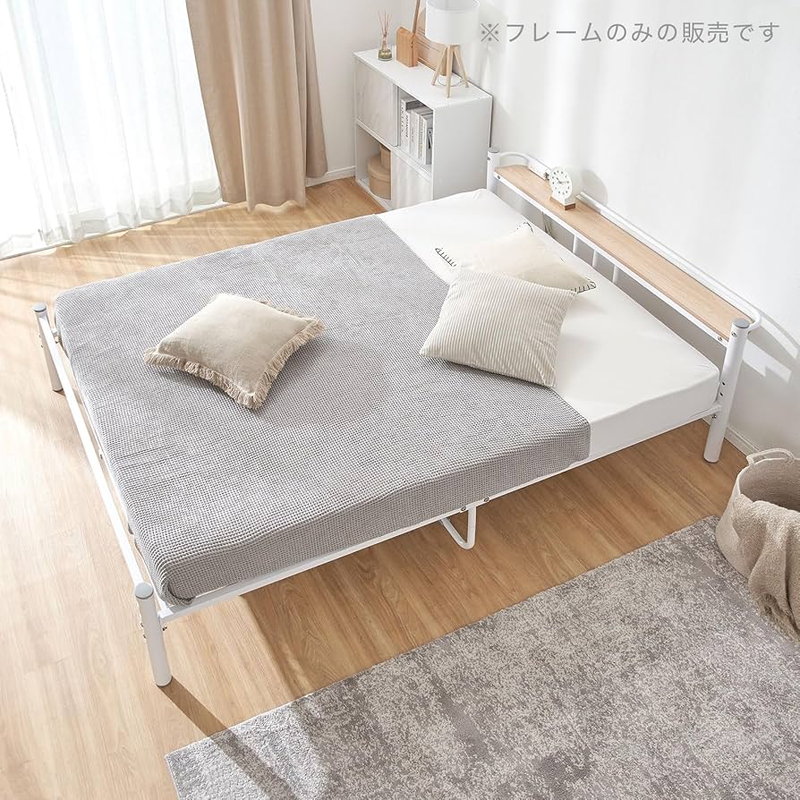 Amazon.co.jp: LOWYA ロウヤ ベッド ベッドフレーム パイプベッド 宮