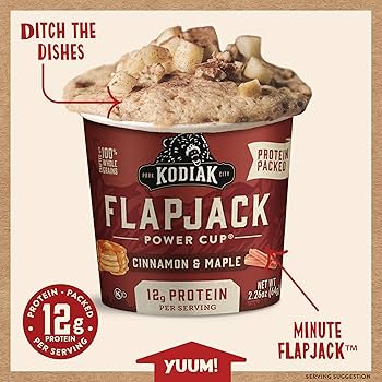 Amazon.com: Kodiak Cakes Pancake On the Go, Cinnamon and Maple