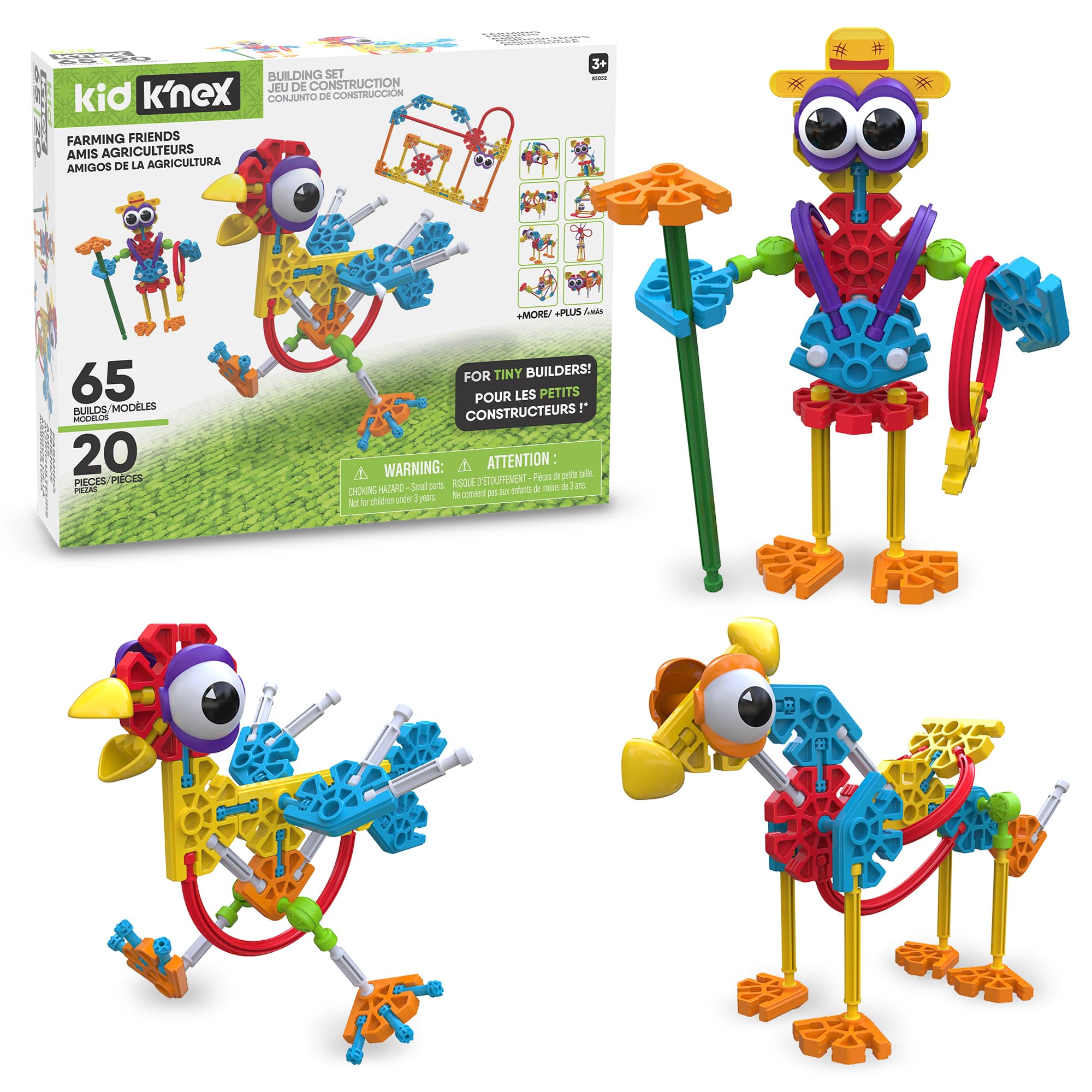 Amazon.com: Kid K'NEX - Farmin' Friends Set‚ 65 Pieces, STEM