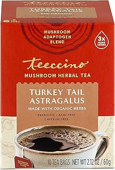 Amazon.com : Teeccino Turkey Tail Astragalus - Toasted Maple