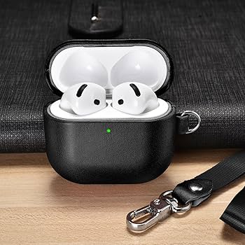 Amazon.com: AirPods 4 Leather Case with Strap, ICARER Genuine