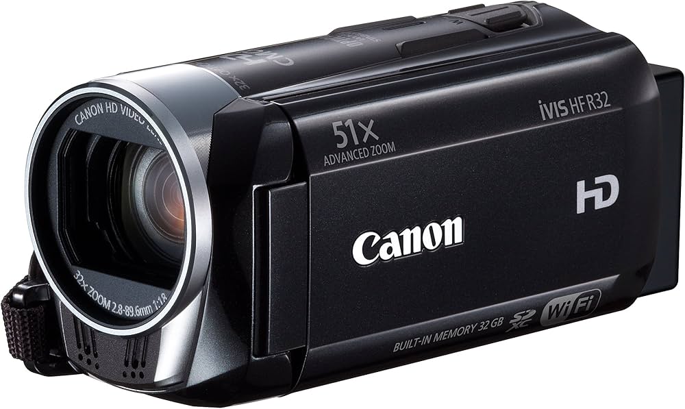 Amazon | Canon デジタルビデオカメラ iVIS HF R32 ブラック 光学32倍
