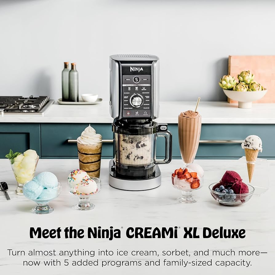 Amazon.com: Ninja CREAMi Deluxe Ice Cream Maker, Treats and Frozen