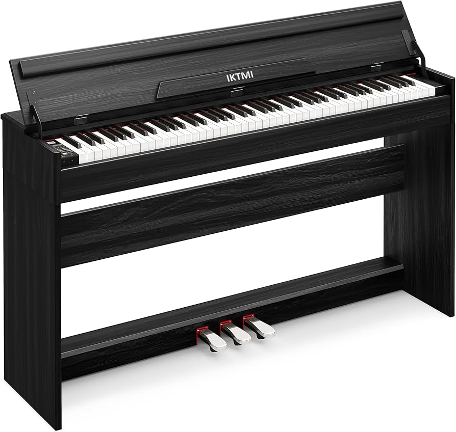 Amazon | IKTMI 木製 電子ピアノ 88鍵盤 88鍵 アップライト ピアノ電子