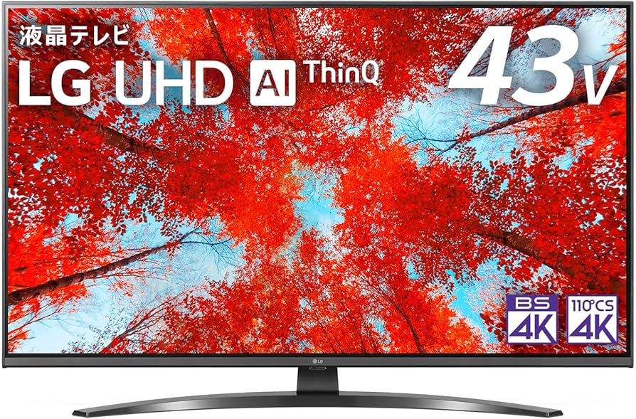 Amazon | LG 43型 4Kチューナー内蔵 液晶 テレビ 43UQ9100PJD IPS
