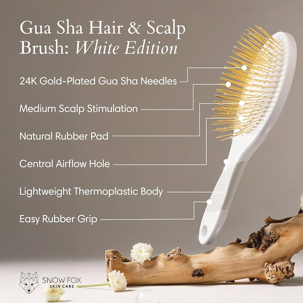 美品】 FOX GUA SHA ヘアブラシ プレミアム FOX カッサ ゴースト