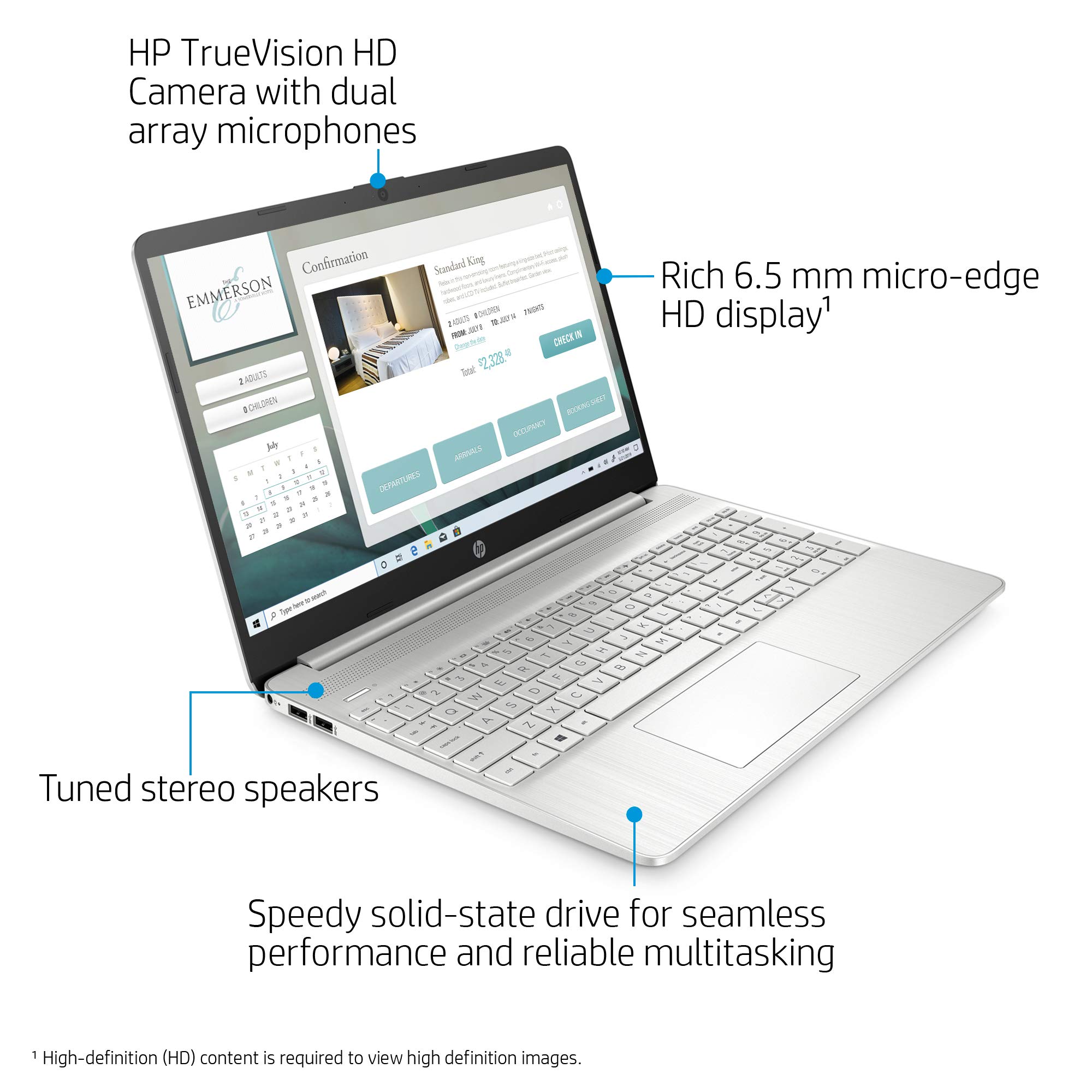 Amazon | HP 15インチ HDノートパソコン 8GB RAM 256GB SSD Windows 10