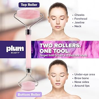 Amazon.com: Rose Quartz Face Roller - Gua Sha Facial Tools, Jade