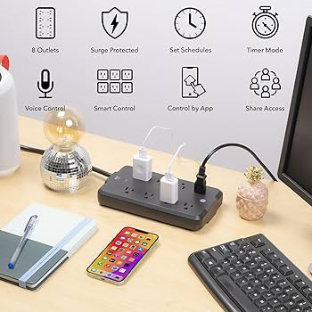 Amazon.com: Geeni Surge Ultra Smart 8-Outlet Surge Protector – 6