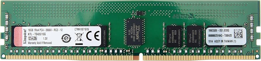 Kingston KTL-TS426/16G Memory - 16GB RDIMM DDR4 Memory 2666mhz 1.2