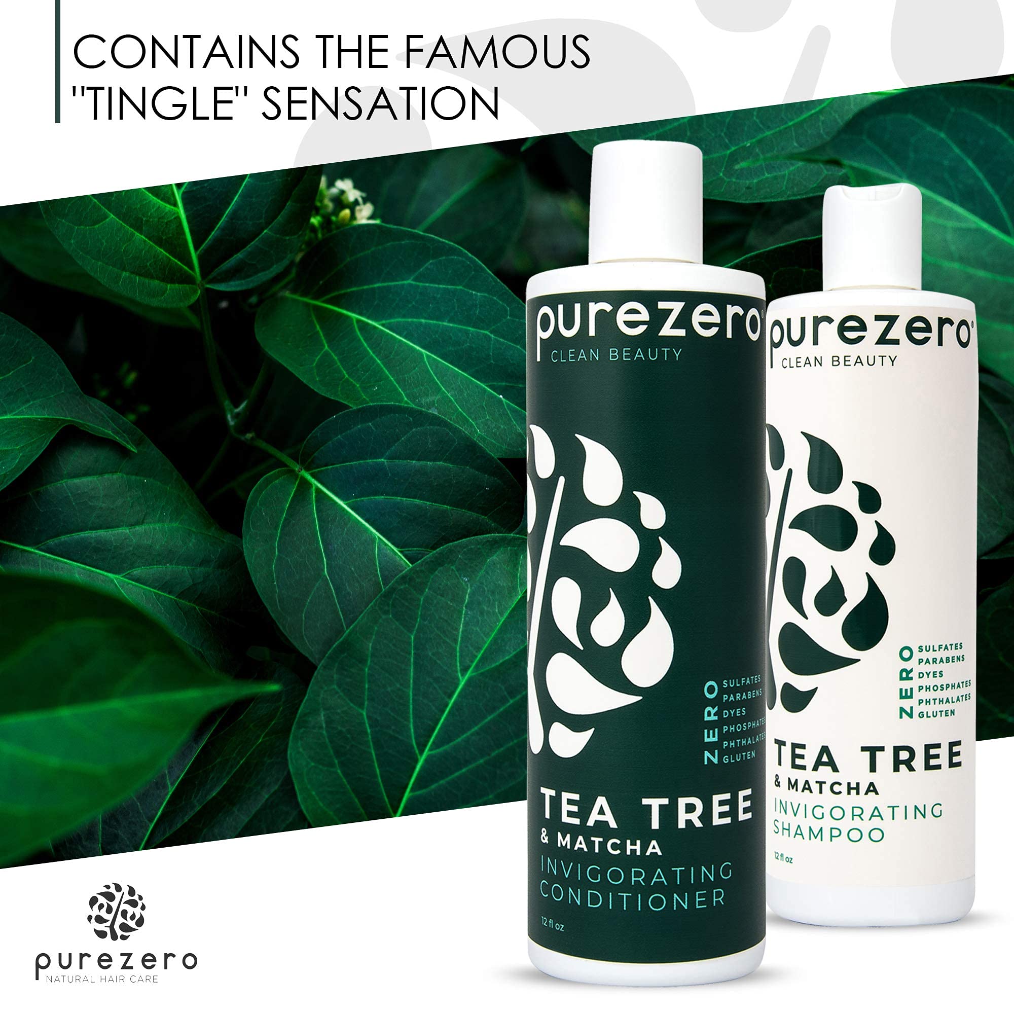 Amazon.com : Purezero Tea Tree & Matcha Shampoo and Conditioner