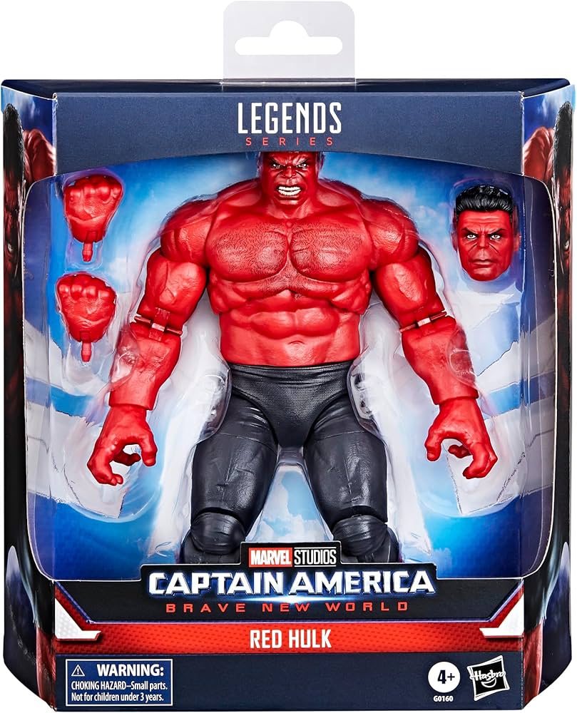 Amazon.com: Marvel Legends Series Red Hulk, Captain America: Brave