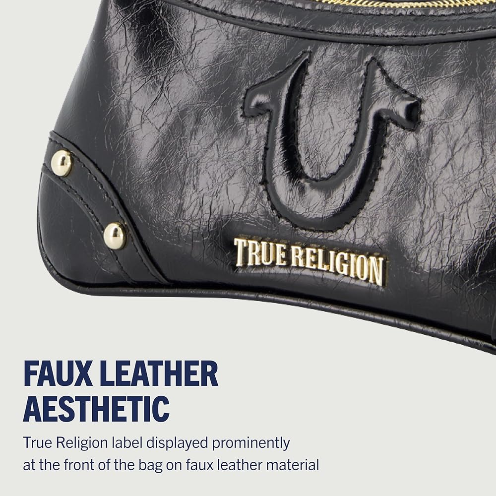 True Religion Women's Shoulder Bag Purse, Mini Travel Handbag with