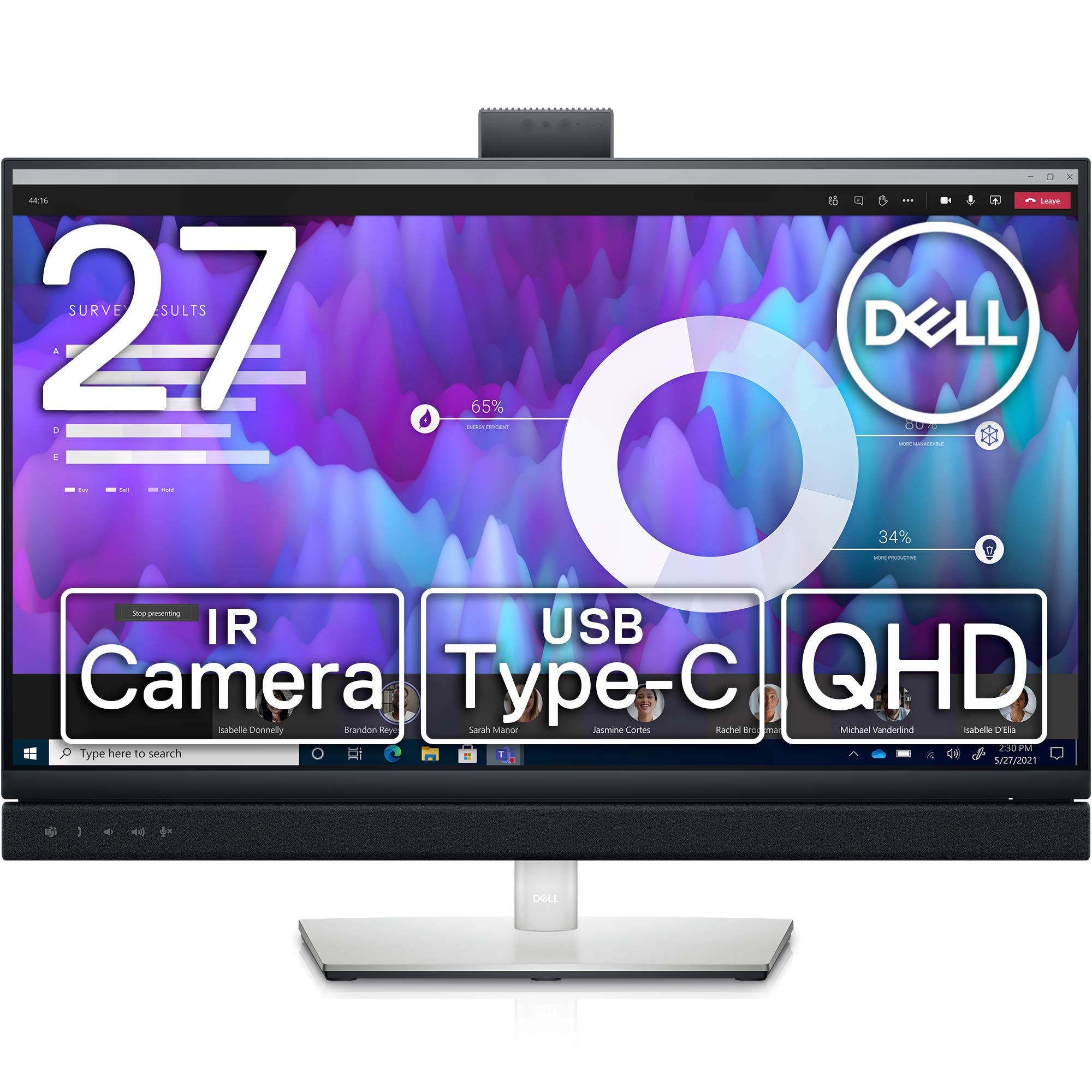 Amazon.co.jp: Dell C2722DE 27インチ ビデオ会議 モニター